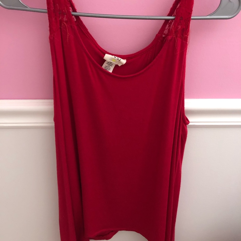 Red tank top